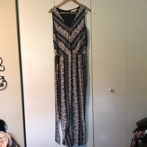 Loft Sleeveless Floral Jumpsuit